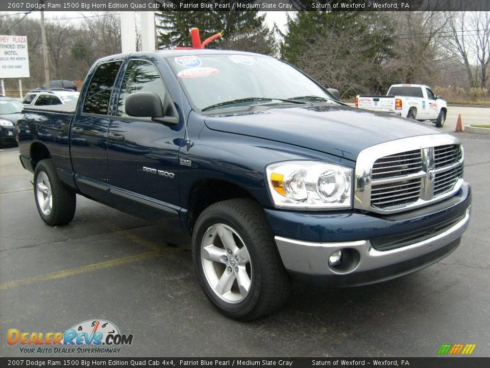 2007 Dodge Ram 1500 Big Horn Edition Quad Cab 4x4 Patriot Blue Pearl / Medium Slate Gray Photo #6