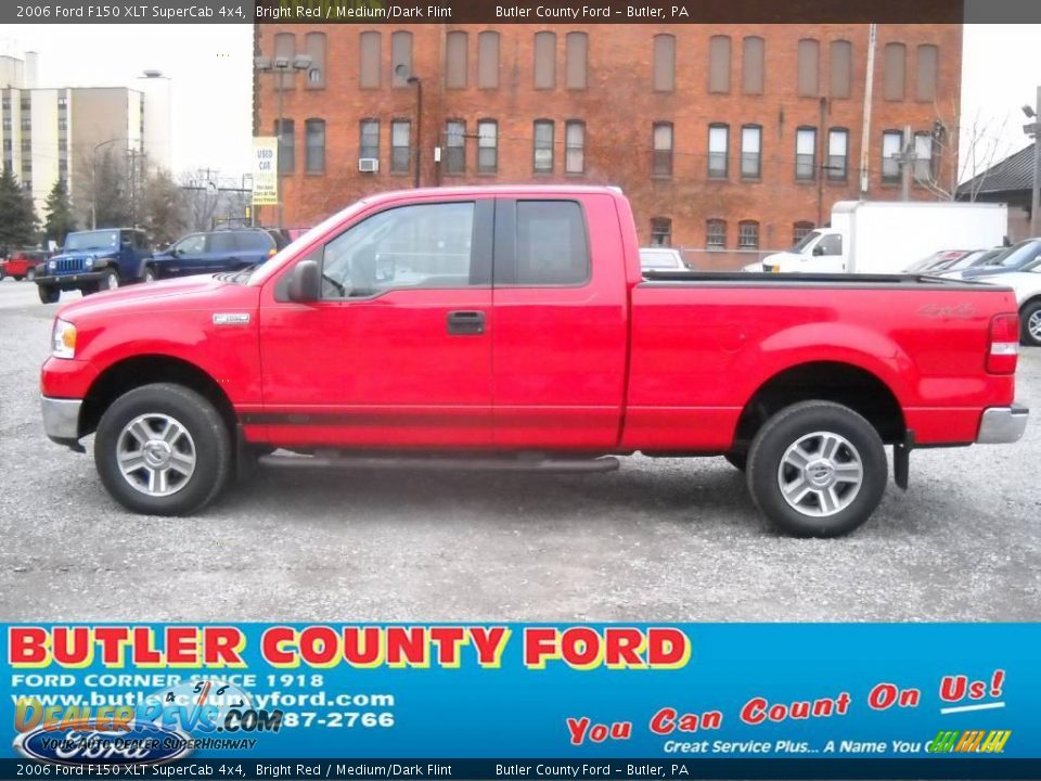 2006 Ford F150 XLT SuperCab 4x4 Bright Red / Medium/Dark Flint Photo #5