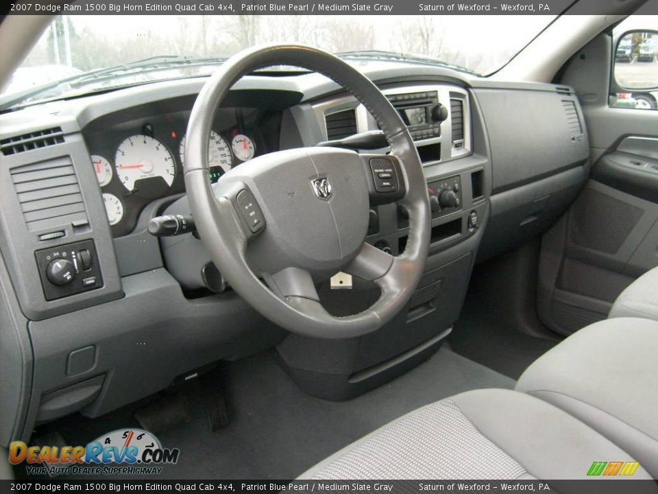 2007 Dodge Ram 1500 Big Horn Edition Quad Cab 4x4 Patriot Blue Pearl / Medium Slate Gray Photo #10