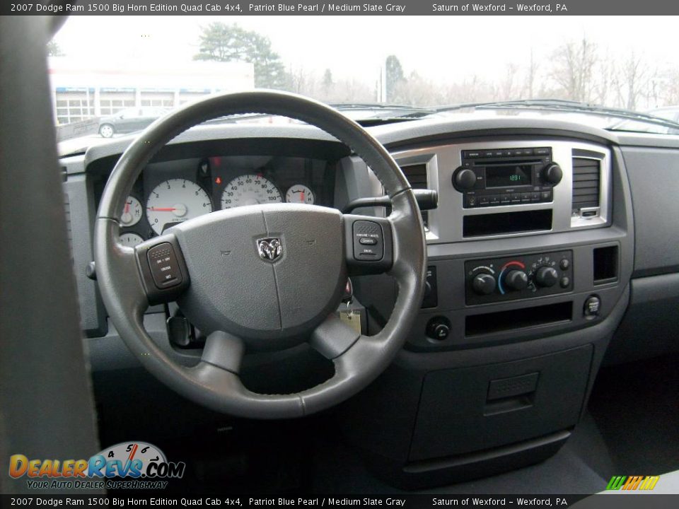 2007 Dodge Ram 1500 Big Horn Edition Quad Cab 4x4 Patriot Blue Pearl / Medium Slate Gray Photo #13