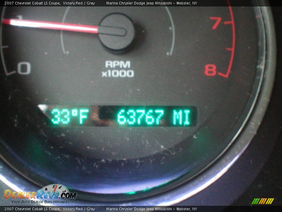2007 Chevrolet Cobalt LS Coupe Victory Red / Gray Photo #19