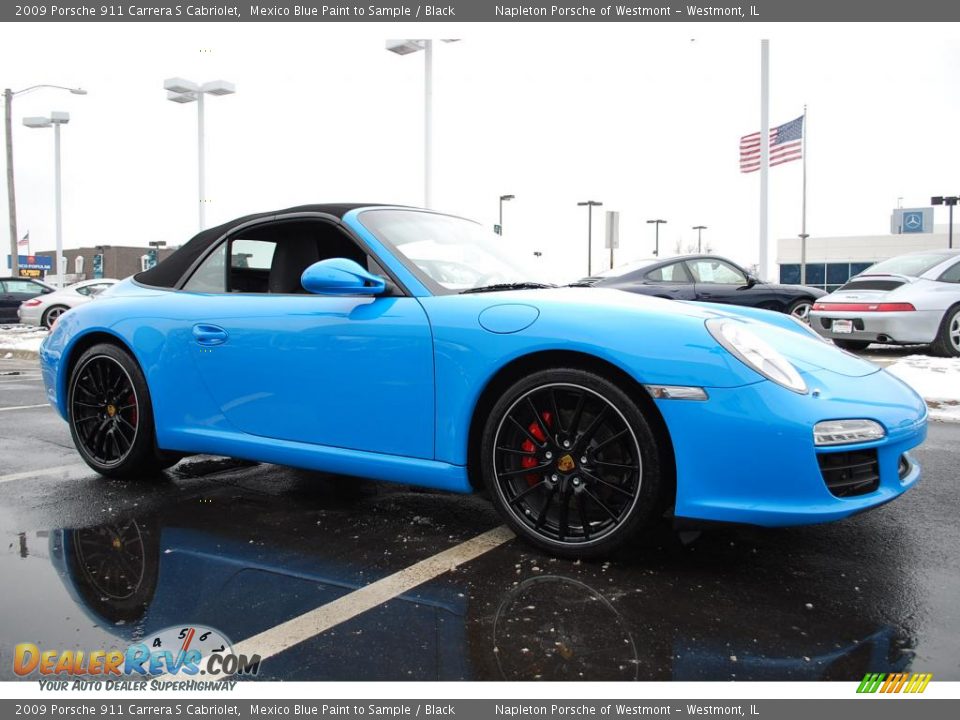 2009 Porsche 911 Carrera S Cabriolet Mexico Blue Paint to Sample / Black Photo #3