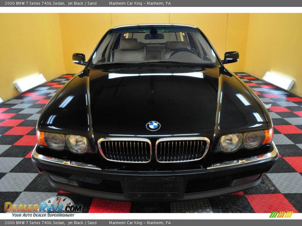 2000 BMW 7 Series 740iL Sedan Jet Black / Sand Photo #2