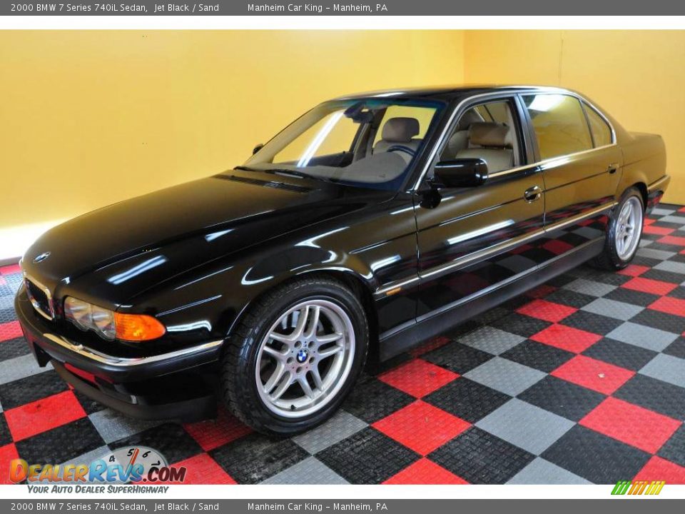 2000 BMW 7 Series 740iL Sedan Jet Black / Sand Photo #3