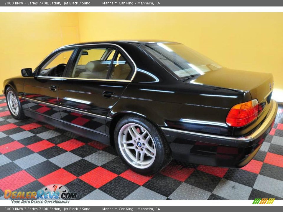 2000 BMW 7 Series 740iL Sedan Jet Black / Sand Photo #4