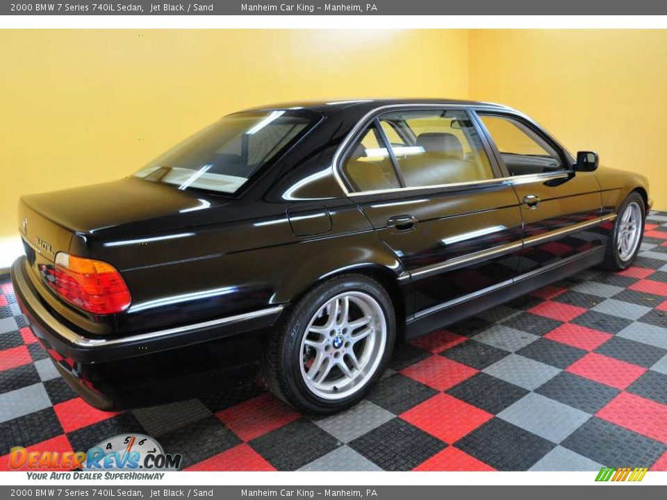 2000 BMW 7 Series 740iL Sedan Jet Black / Sand Photo #6