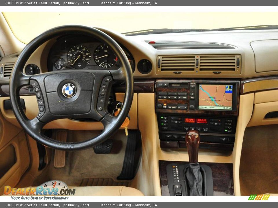 2000 BMW 7 Series 740iL Sedan Jet Black / Sand Photo #7