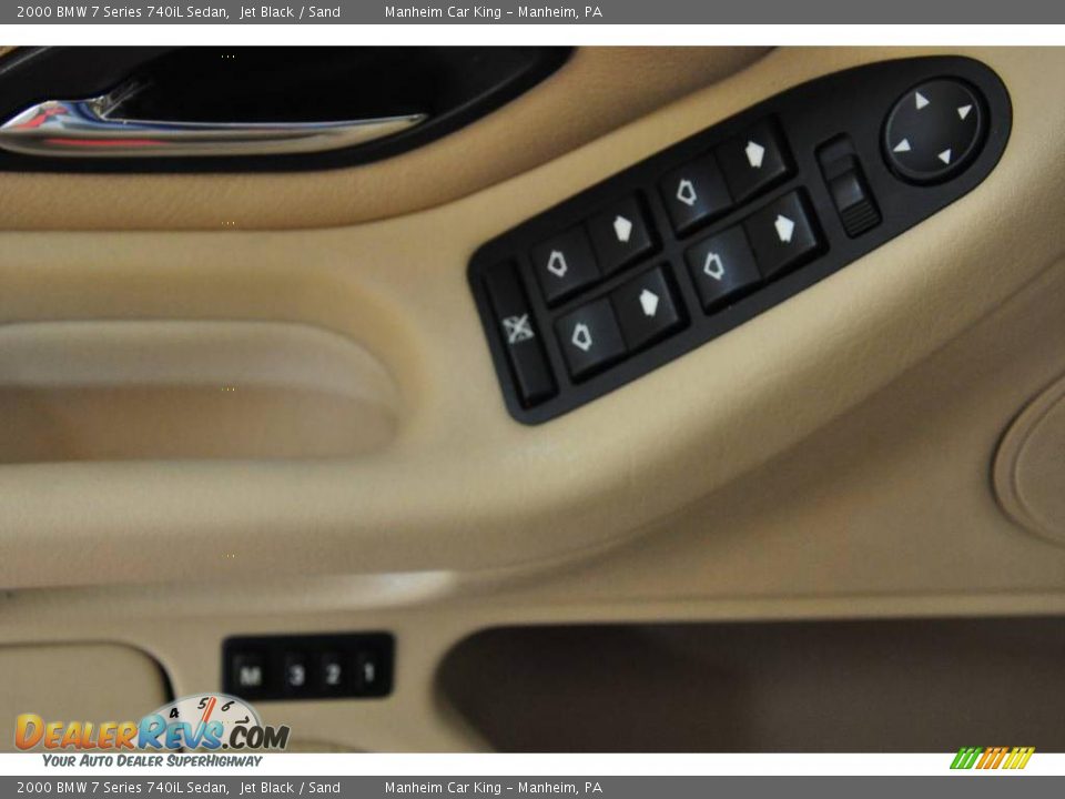 2000 BMW 7 Series 740iL Sedan Jet Black / Sand Photo #12