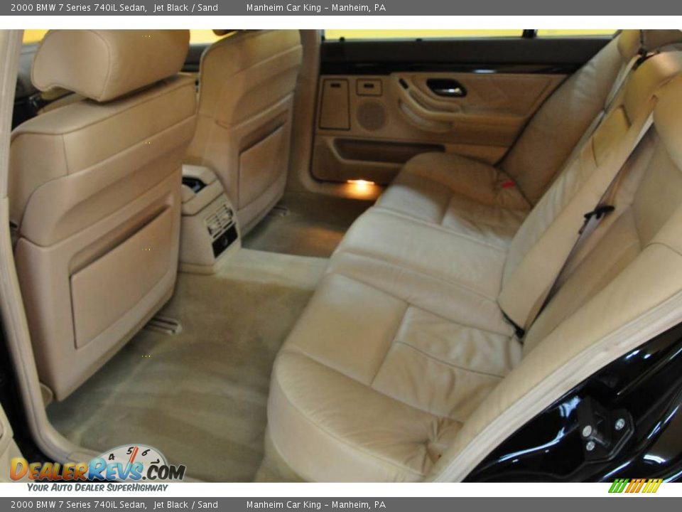 2000 BMW 7 Series 740iL Sedan Jet Black / Sand Photo #14