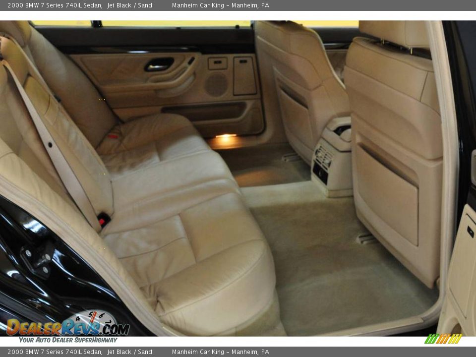 2000 BMW 7 Series 740iL Sedan Jet Black / Sand Photo #16