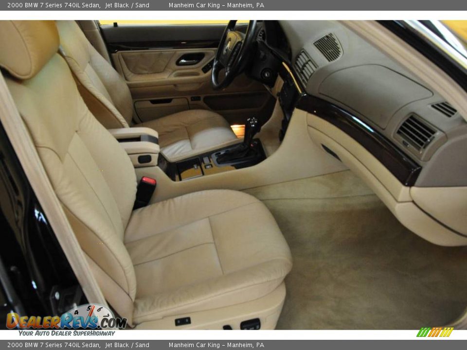 2000 BMW 7 Series 740iL Sedan Jet Black / Sand Photo #17
