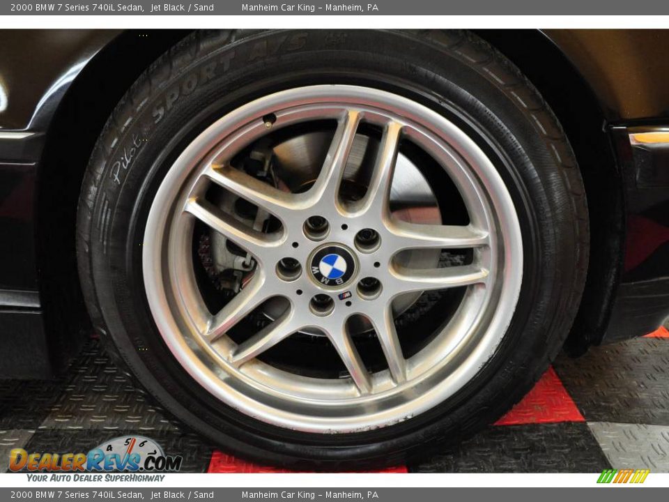 2000 BMW 7 Series 740iL Sedan Jet Black / Sand Photo #18