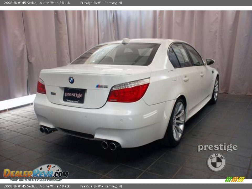 2008 BMW M5 Sedan Alpine White / Black Photo #2