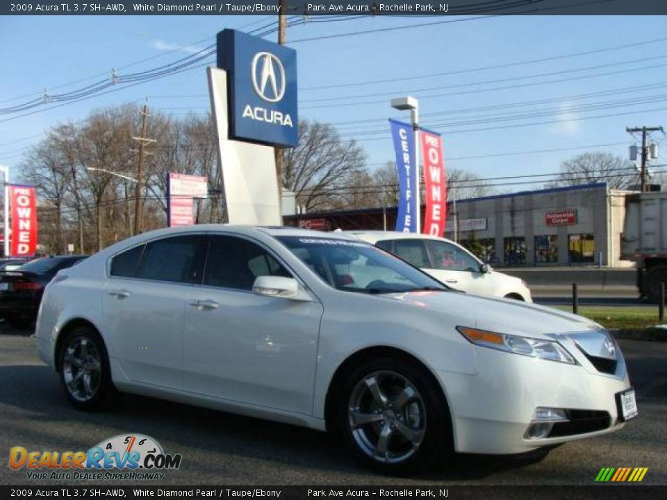 2009 Acura TL 3.7 SH-AWD White Diamond Pearl / Taupe/Ebony Photo #1