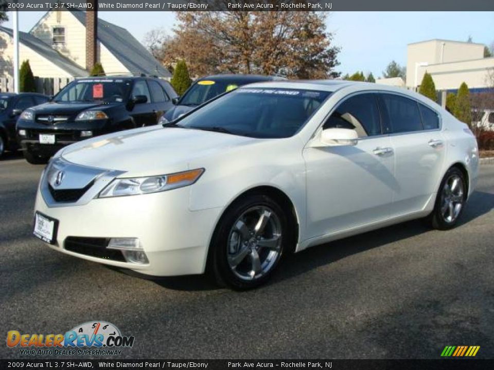 2009 Acura TL 3.7 SH-AWD White Diamond Pearl / Taupe/Ebony Photo #3