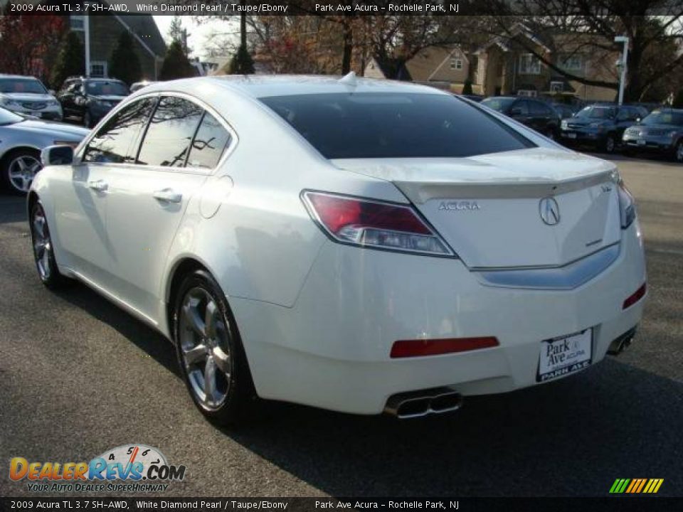 2009 Acura TL 3.7 SH-AWD White Diamond Pearl / Taupe/Ebony Photo #4