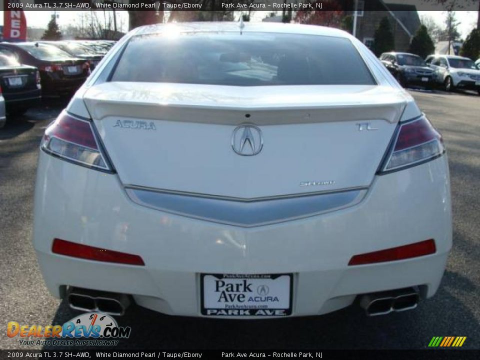 2009 Acura TL 3.7 SH-AWD White Diamond Pearl / Taupe/Ebony Photo #5