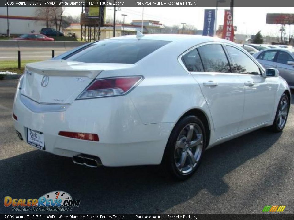 2009 Acura TL 3.7 SH-AWD White Diamond Pearl / Taupe/Ebony Photo #6