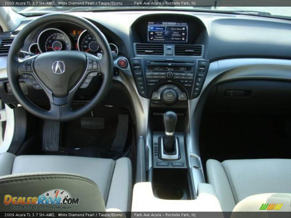 2009 Acura TL 3.7 SH-AWD White Diamond Pearl / Taupe/Ebony Photo #9