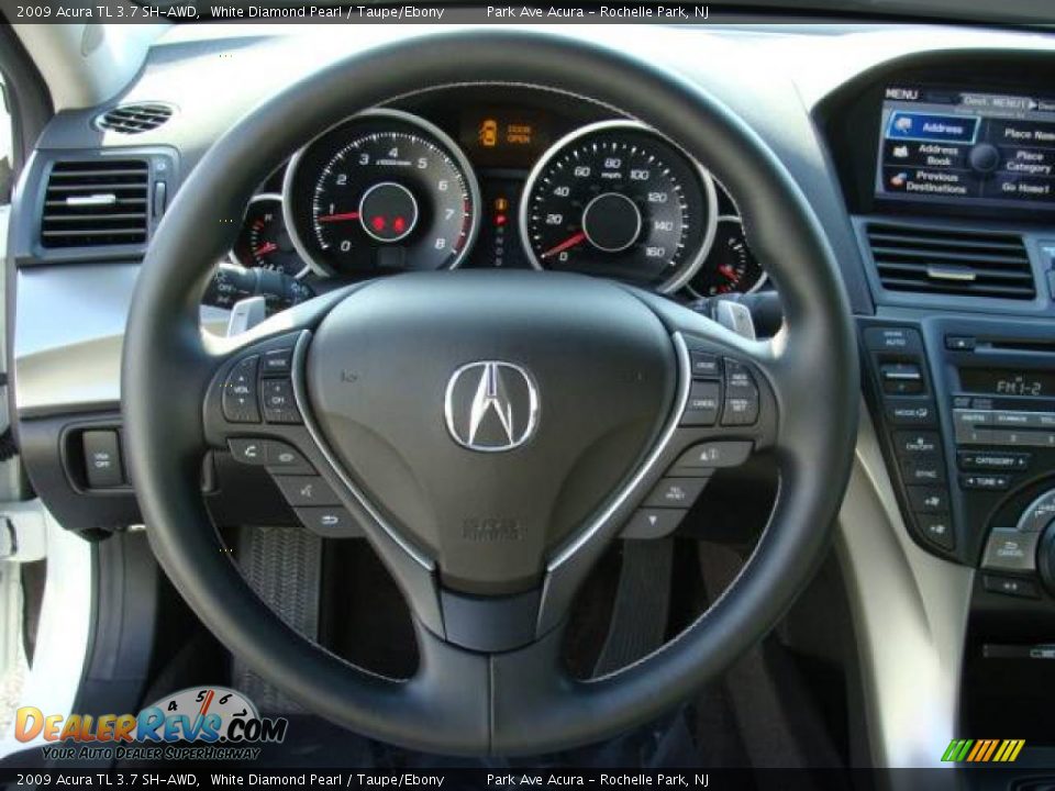 2009 Acura TL 3.7 SH-AWD White Diamond Pearl / Taupe/Ebony Photo #10