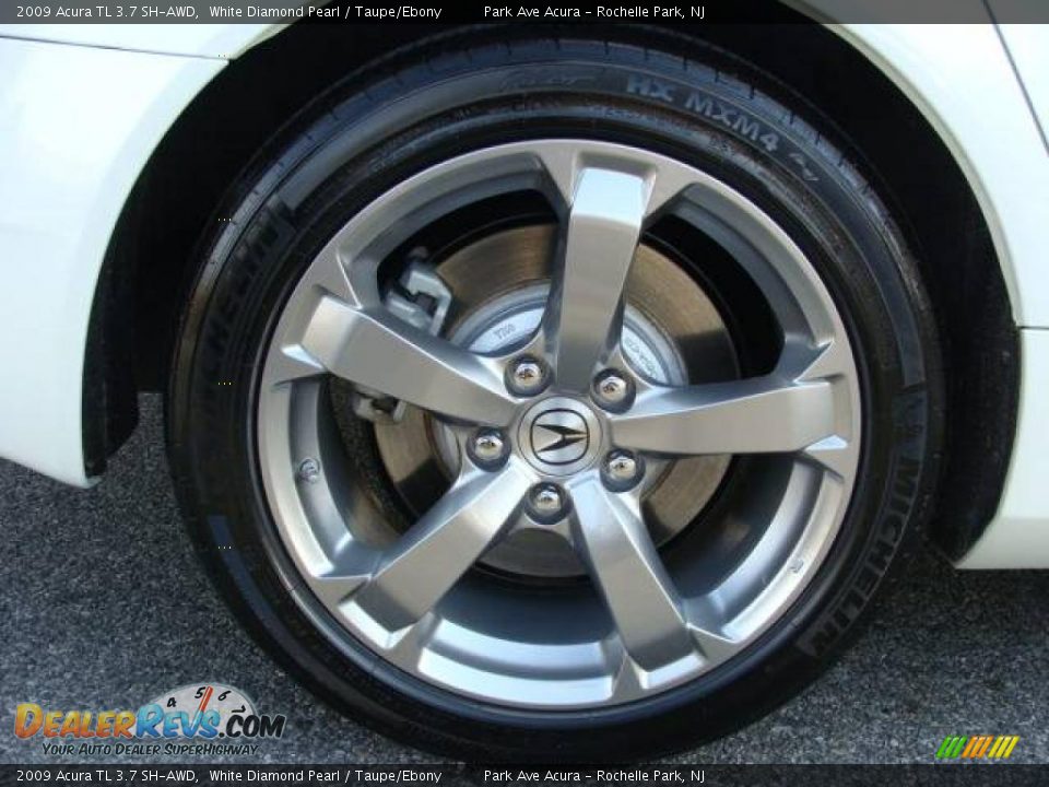 2009 Acura TL 3.7 SH-AWD White Diamond Pearl / Taupe/Ebony Photo #23