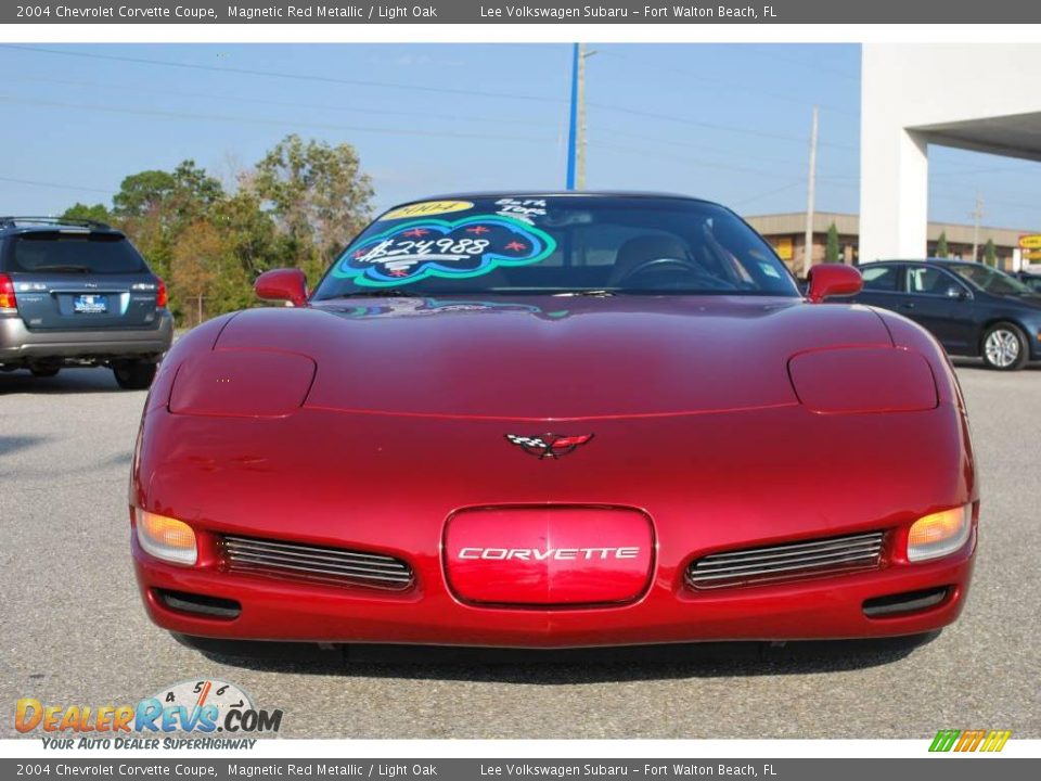 2004 Chevrolet Corvette Coupe Magnetic Red Metallic / Light Oak Photo #8