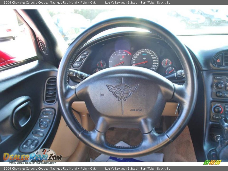 2004 Chevrolet Corvette Coupe Magnetic Red Metallic / Light Oak Photo #20