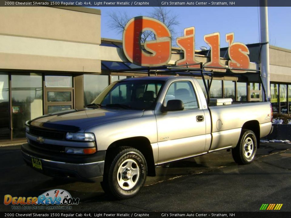 2000 Chevrolet Silverado 1500 Regular Cab 4x4 Light Pewter Metallic / Graphite Photo #1