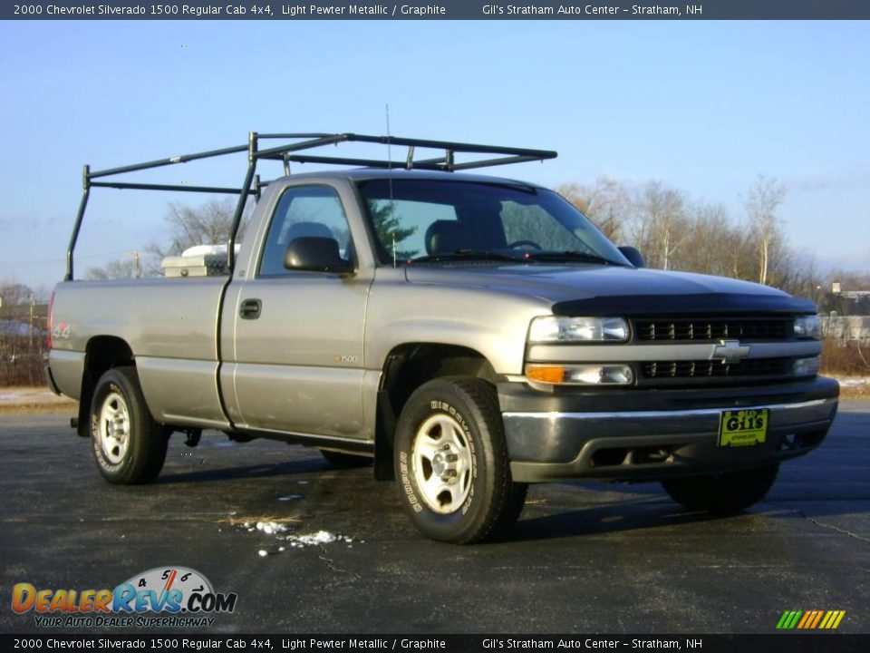 2000 Chevrolet Silverado 1500 Regular Cab 4x4 Light Pewter Metallic / Graphite Photo #9