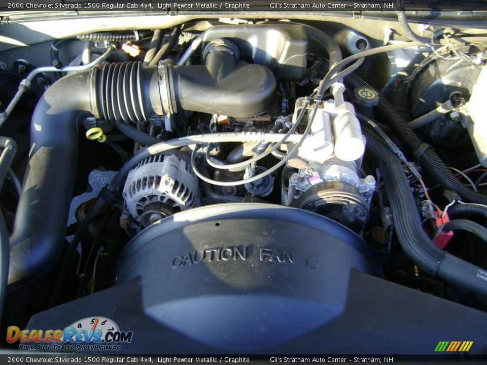 2000 Chevrolet Silverado 1500 Regular Cab 4x4 Light Pewter Metallic / Graphite Photo #16