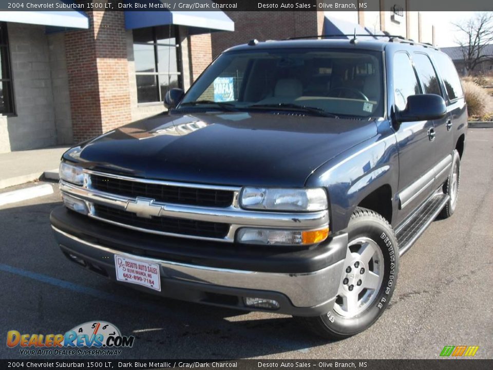 2004 Chevrolet Suburban 1500 LT Dark Blue Metallic / Gray/Dark Charcoal Photo #2
