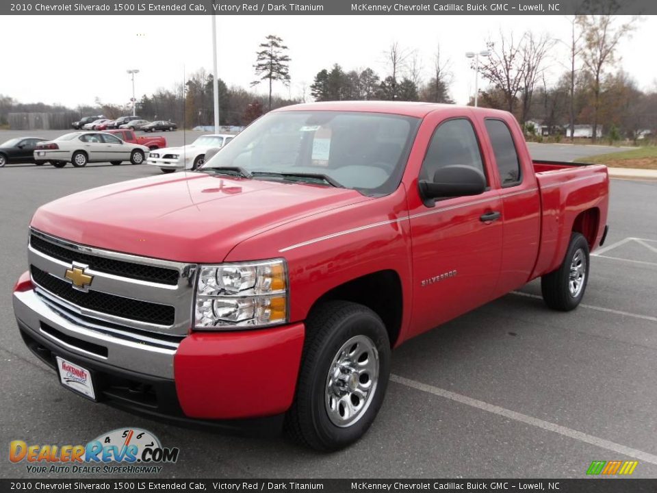 2010 Chevrolet Silverado 1500 LS Extended Cab Victory Red / Dark Titanium Photo #1