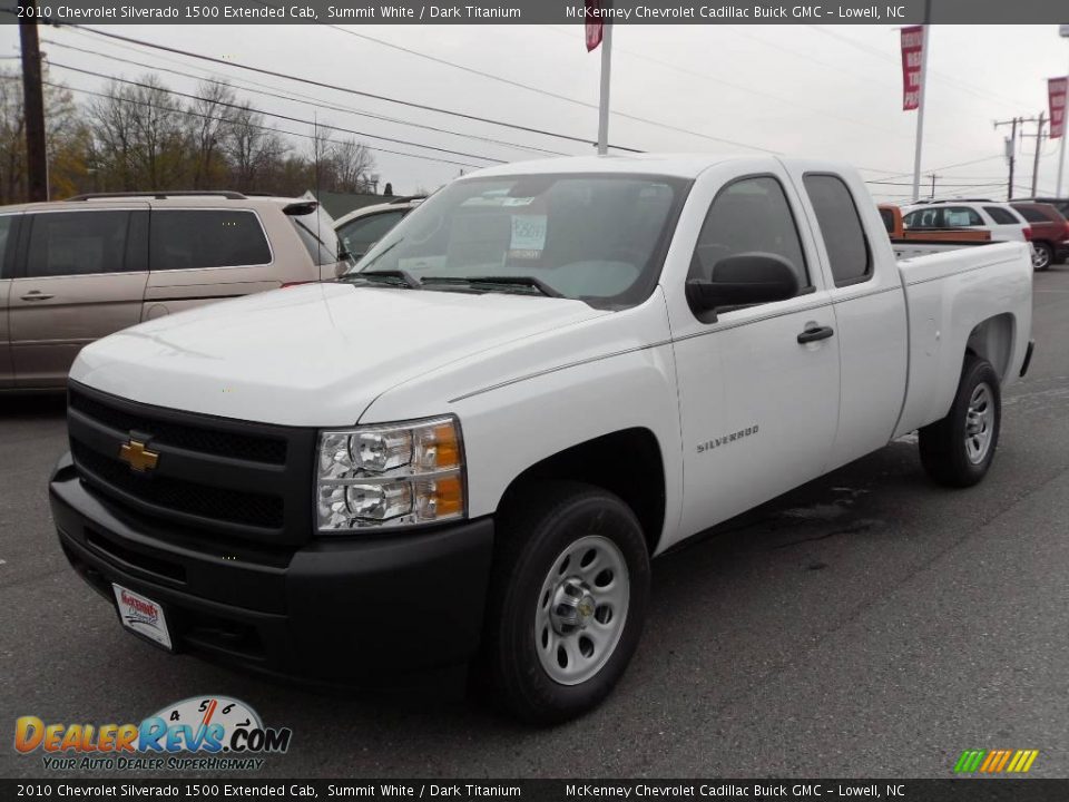 2010 Chevrolet Silverado 1500 Extended Cab Summit White / Dark Titanium Photo #1