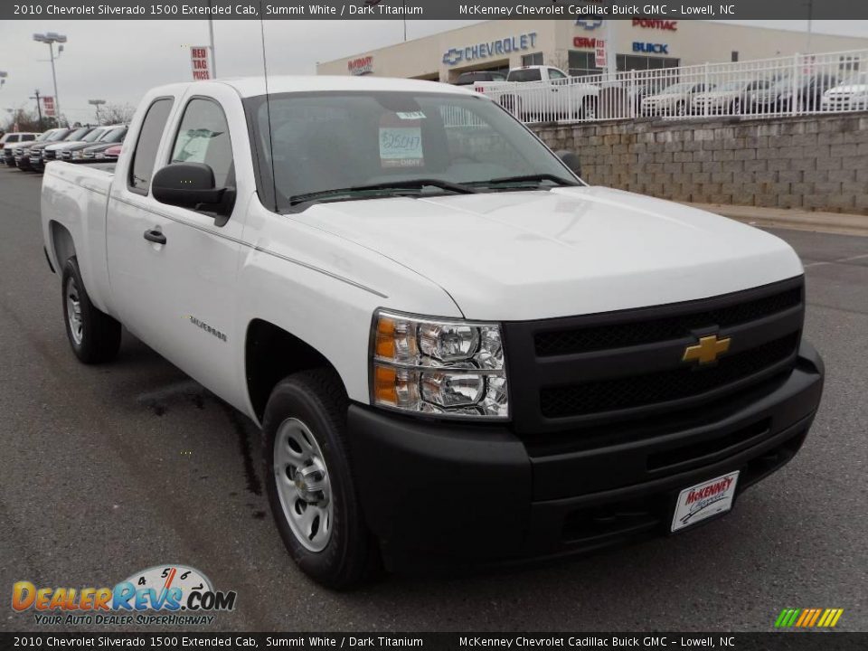 2010 Chevrolet Silverado 1500 Extended Cab Summit White / Dark Titanium Photo #5