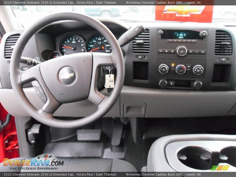 2010 Chevrolet Silverado 1500 LS Extended Cab Victory Red / Dark Titanium Photo #13