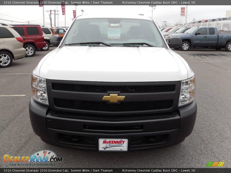 2010 Chevrolet Silverado 1500 Extended Cab Summit White / Dark Titanium Photo #6