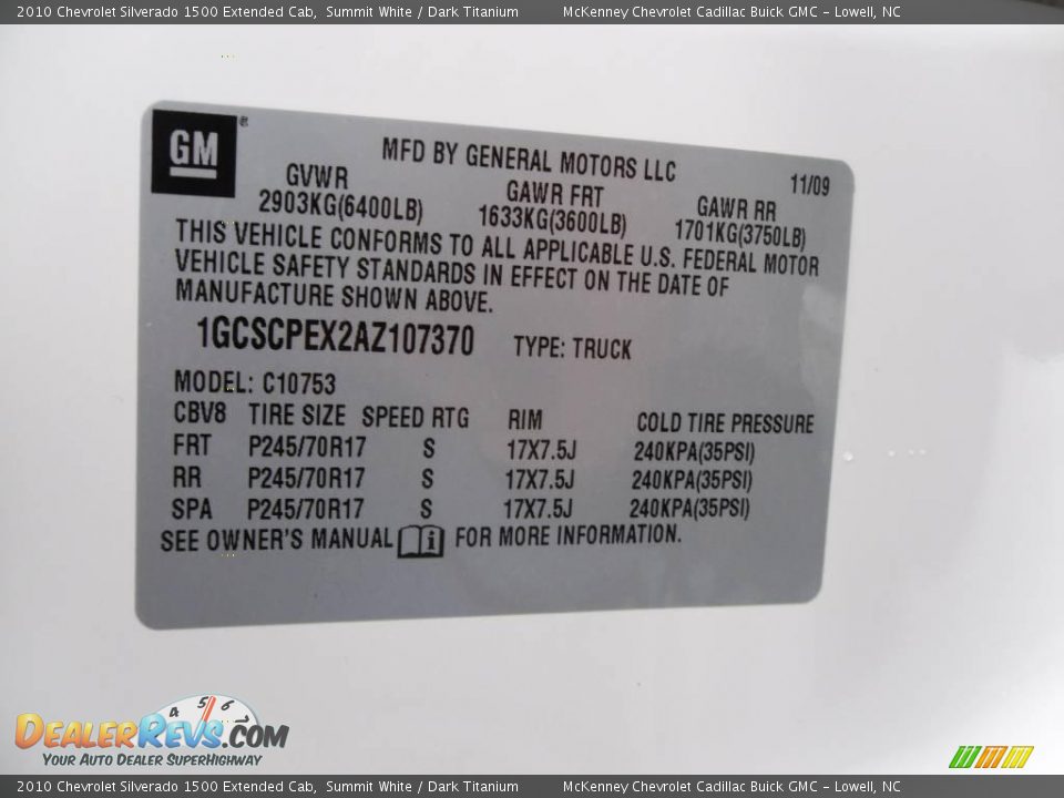 2010 Chevrolet Silverado 1500 Extended Cab Summit White / Dark Titanium Photo #8