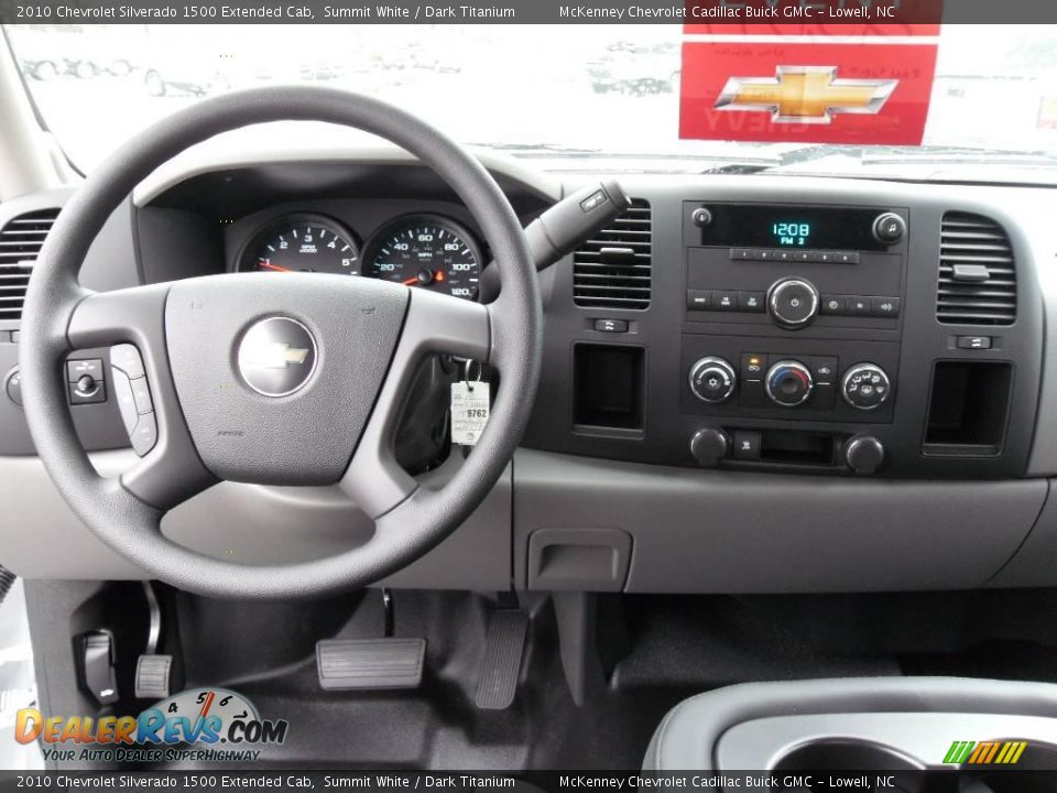 2010 Chevrolet Silverado 1500 Extended Cab Summit White / Dark Titanium Photo #13