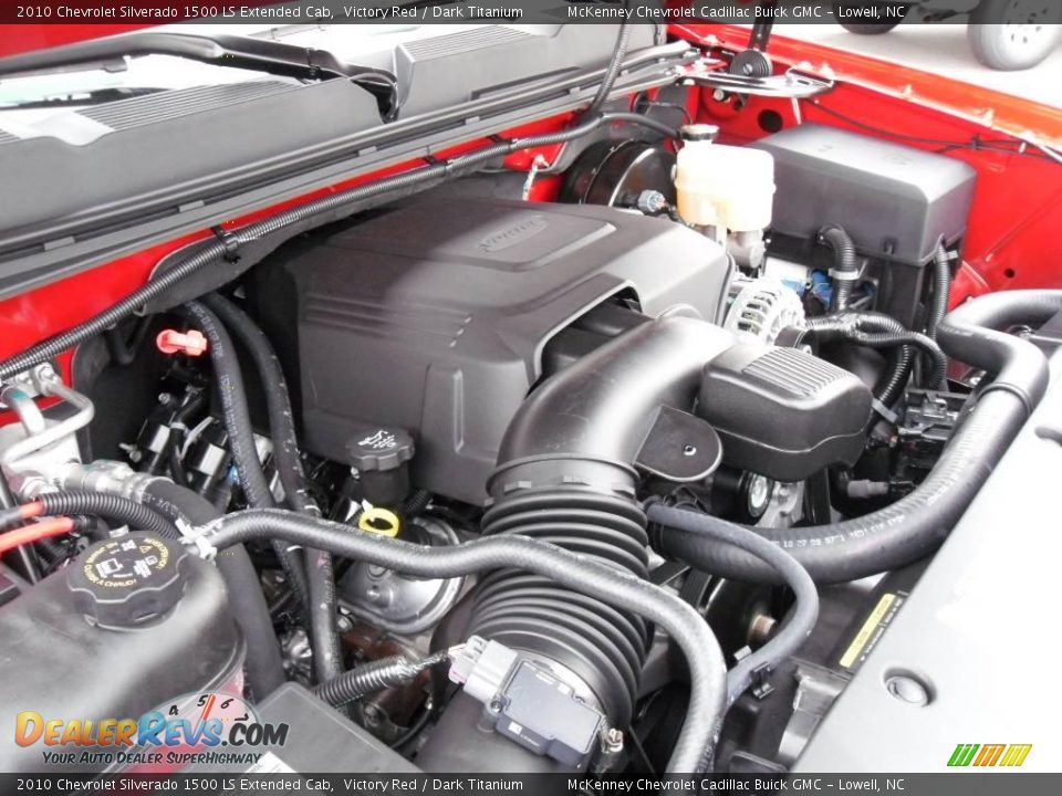 2010 Chevrolet Silverado 1500 LS Extended Cab Victory Red / Dark Titanium Photo #24