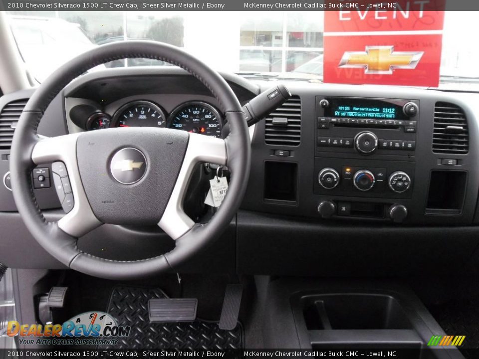 2010 Chevrolet Silverado 1500 LT Crew Cab Sheer Silver Metallic / Ebony Photo #11