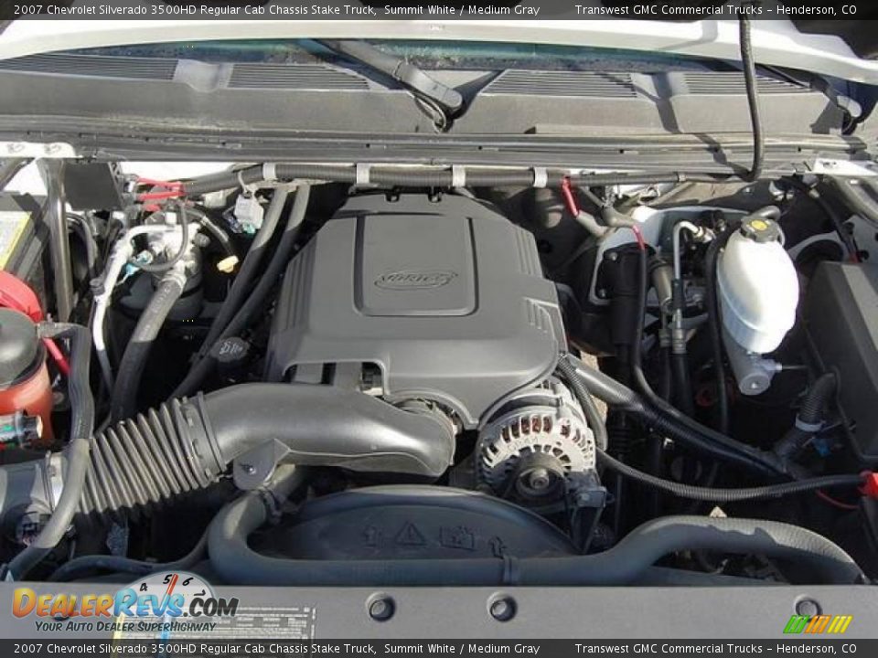 2007 Chevrolet Silverado 3500HD Regular Cab Chassis Stake Truck Summit White / Medium Gray Photo #27