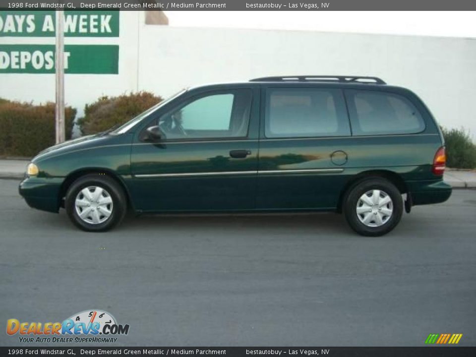 1998 Ford Windstar GL Deep Emerald Green Metallic / Medium Parchment Photo #1