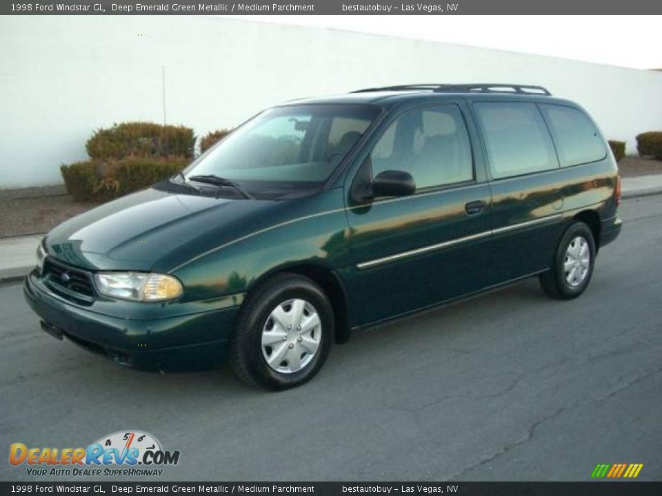 1998 Ford Windstar GL Deep Emerald Green Metallic / Medium Parchment Photo #2