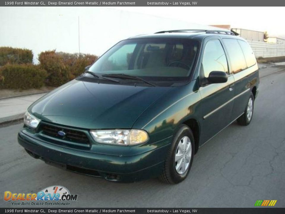 1998 Ford Windstar GL Deep Emerald Green Metallic / Medium Parchment Photo #3