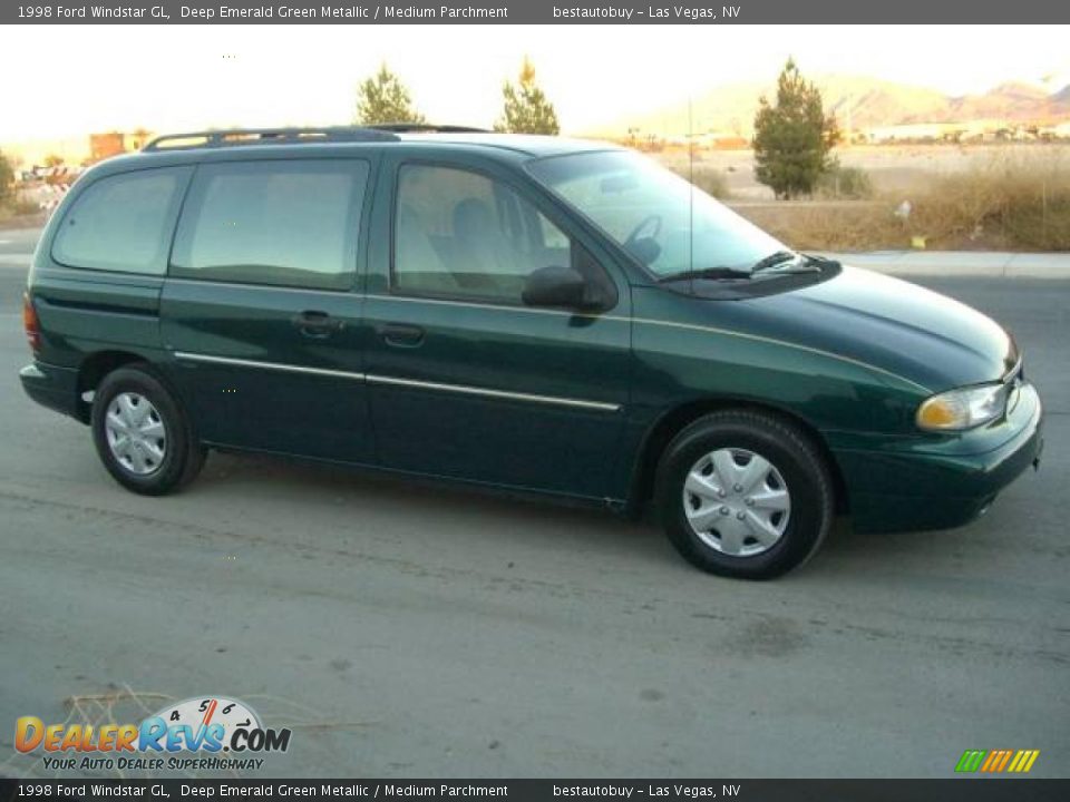 1998 Ford Windstar GL Deep Emerald Green Metallic / Medium Parchment Photo #6