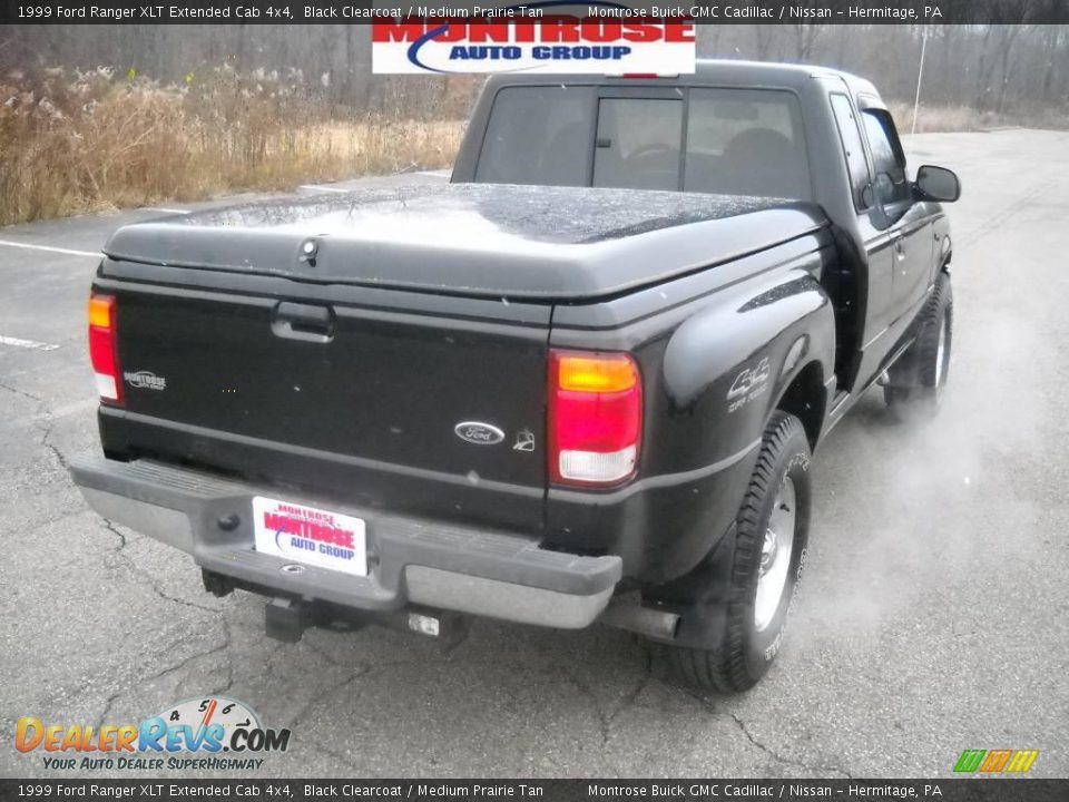 1999 Ford Ranger XLT Extended Cab 4x4 Black Clearcoat / Medium Prairie Tan Photo #3