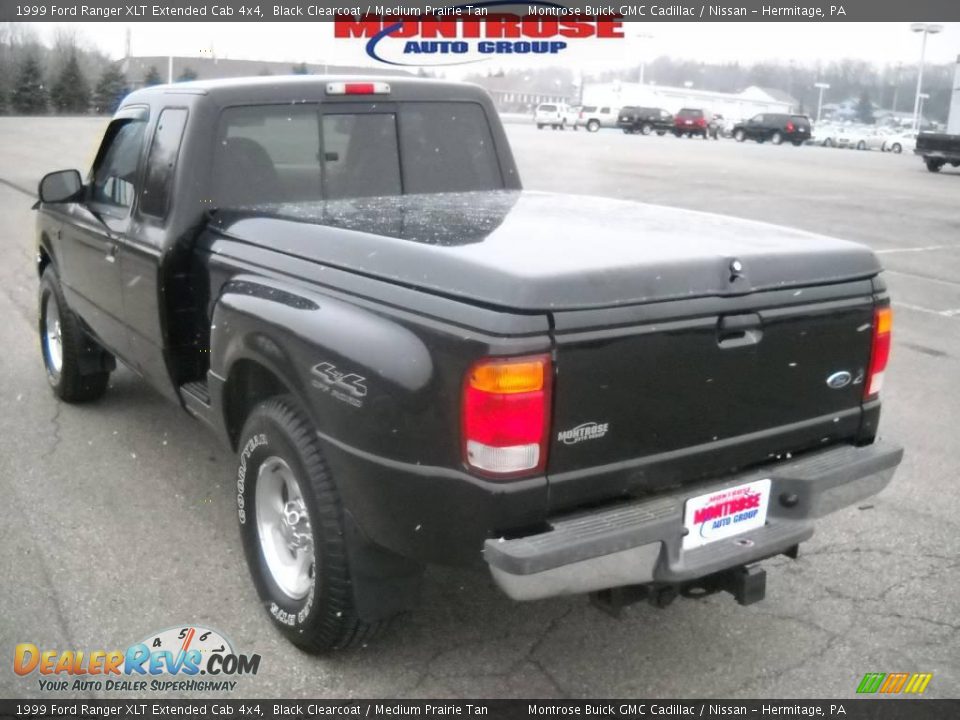1999 Ford Ranger XLT Extended Cab 4x4 Black Clearcoat / Medium Prairie Tan Photo #5