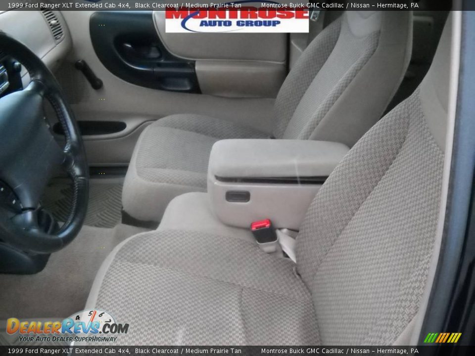 1999 Ford Ranger XLT Extended Cab 4x4 Black Clearcoat / Medium Prairie Tan Photo #10
