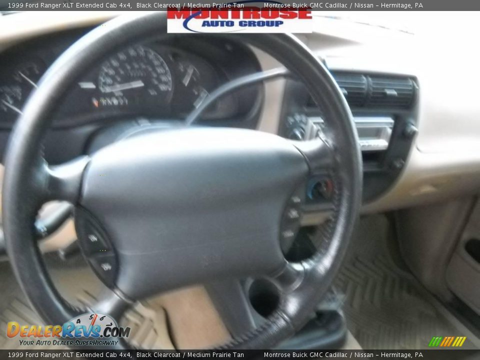 1999 Ford Ranger XLT Extended Cab 4x4 Black Clearcoat / Medium Prairie Tan Photo #13