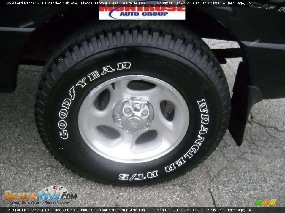 1999 Ford Ranger XLT Extended Cab 4x4 Black Clearcoat / Medium Prairie Tan Photo #16